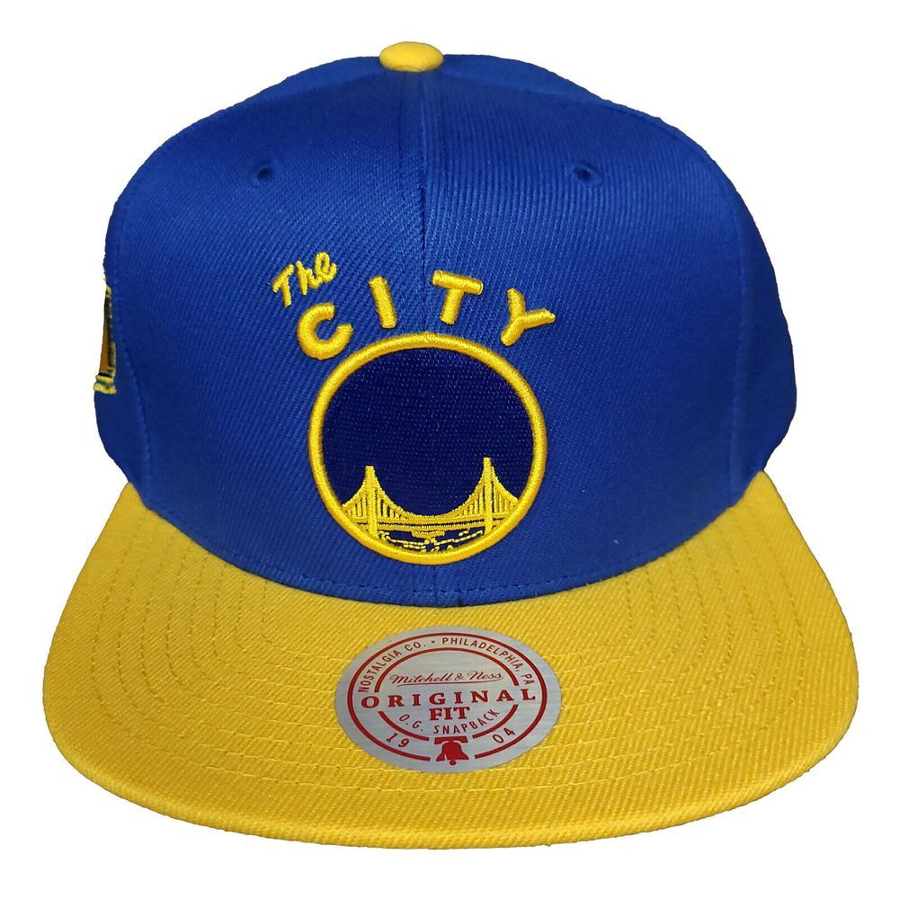Golden State Warriors Mitchell & Ness NBA Snapback Cap Hat 3D Logo NWT